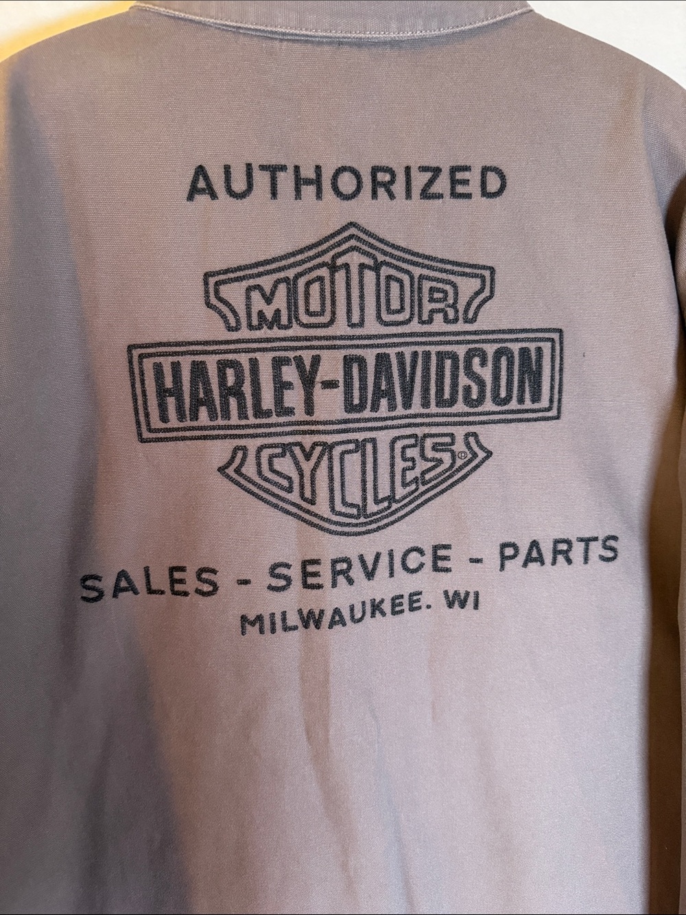 Harley-Davidson Brown Snap-Front Lightweight Shirt Jacket - Picture 6 of 7